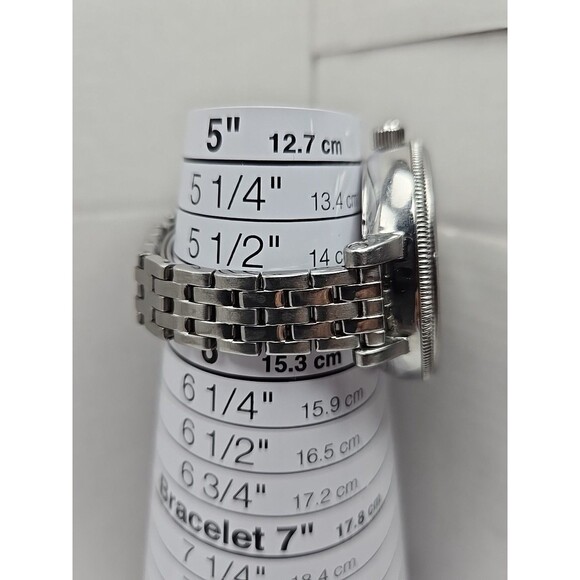 Fossil Bridgette AM4305 Womens Watch Silver Tone 42mm Date New Battery Sz. Small - Picture 7 of 11